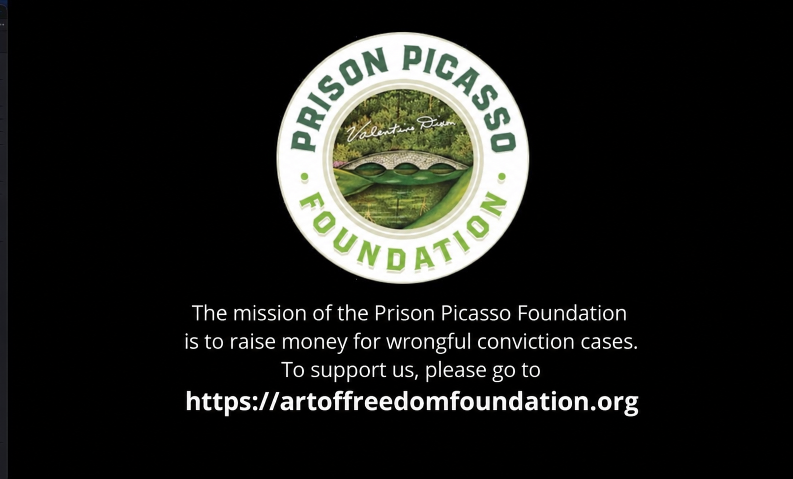 Prison Picasso Foundation logo and mission